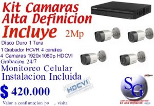 kit 2mp 4 camaras