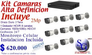 kit 2mp 8 camaras